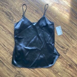 Nine West Shiny Black Camisole Top